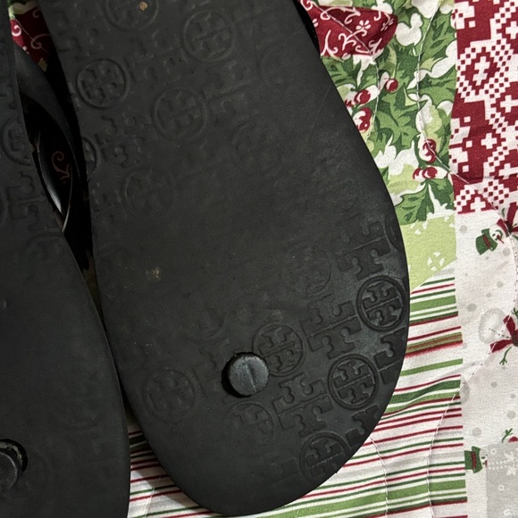 Tory Burch Black and White Patterned Sandals - Picture 4 of 4